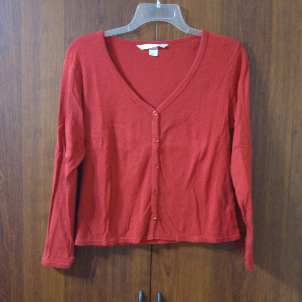 Victoria's Secret red v-neck lightweight cardigan